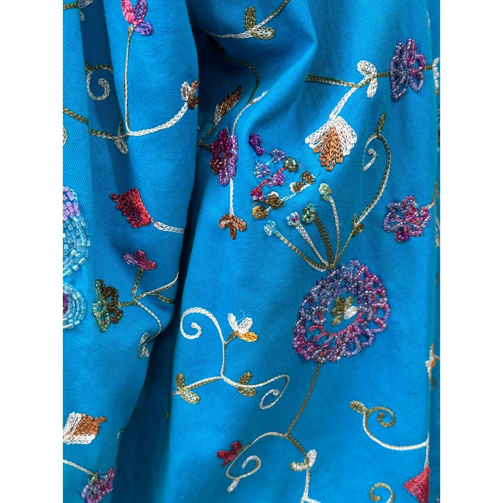 Quacker Factory Blue Embroidered/Sequined Denim J… - image 6